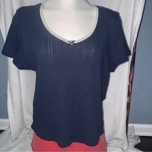 Levis  Navy Blue Short Sleeve Women's Tee
